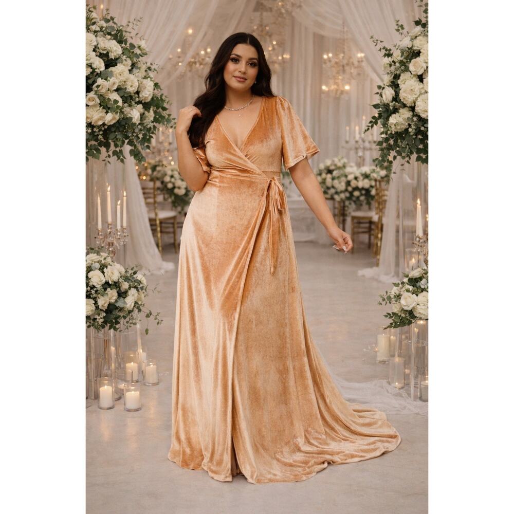 Velvet Wrap Maxi Dress | Baltic Born Meghan Style | Bridal Guest / Boho Luxe